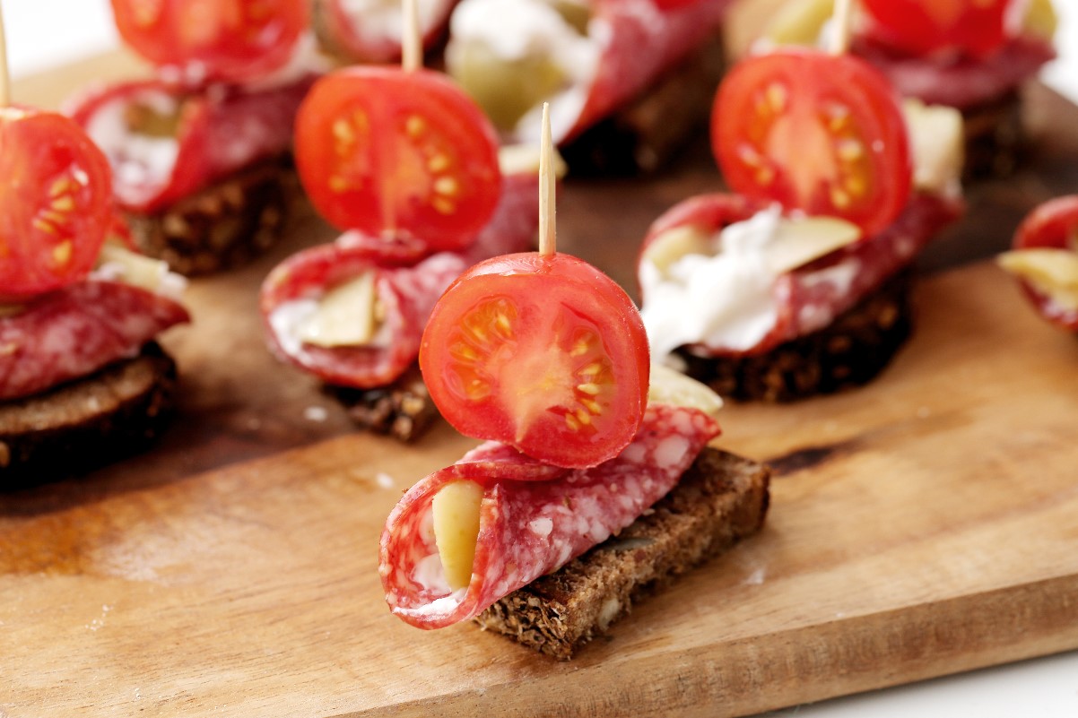 Party appetizers in a modern version